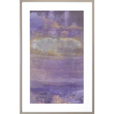 Grand Image Home Camouscape Ii By Maeve Harris - Picture Frame Painting On Paper In Purple;gold