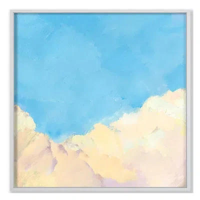 Grand Image Home Candy Clouds 3 By Pc Ngo - Floater Frame Print On Canvas In Blue;white;gray;beige