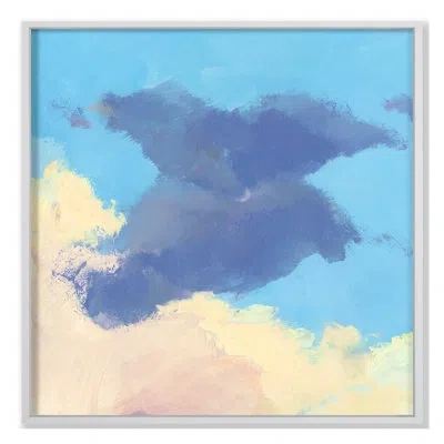 Grand Image Home Candy Clouds 5 By Pc Ngo - Floater Frame Print On Canvas In Blue;white;gray;beige