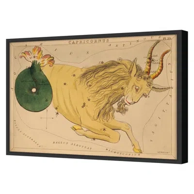 Grand Image Home Capricornus By Grand Archives - Single Picture Frame Print On Paper In Black Framed