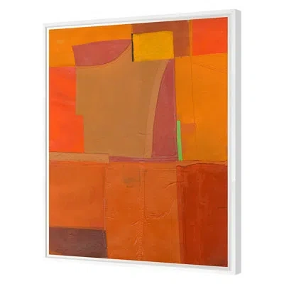 Grand Image Home Channel Orange By Pc Ngo - Single Picture Frame Print On Paper In White Framed