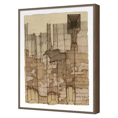 Grand Image Home Coffee Drawing 4 By Renee Staeck - Single Picture Frame Print On Paper In Walnut
