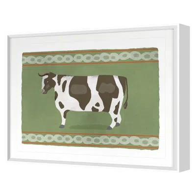 Grand Image Home " Cow " By Gibson, Dana In Black;white;green