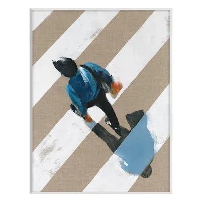 Grand Image Home Crosswalk 3 By Pc Ngo - Single Picture Frame Print On Paper In White  Framed