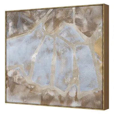 Grand Image Home Crystalline 2 By Maeve Harris - Floater Frame Print On Canvas In Rustic Gold Framed