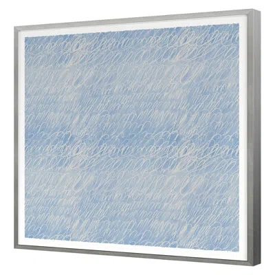 Grand Image Home " Cy Scribble In Blue " By Stramel, Renee In Silver