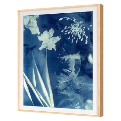Grand Image Home Cyanotype 3 By Allison Svoboda - Single Picture Frame Print On Paper In Blue;white