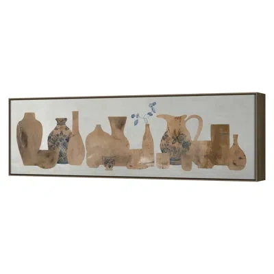 Grand Image Home " Elegant Vessels 1 " By Goderwis, Kyle In Blue;white;gray;cream