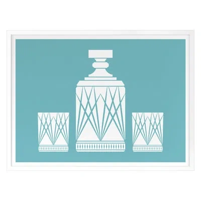 Grand Image Home Fall 2022 A Gentleman's Drink Framed On Paper By Olivia Blinco Print In White Single Picture Framed