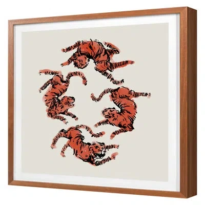 Grand Image Home Fearful Symmetry 1 By The Studio - Single Picture Frame Print In Red;tan
