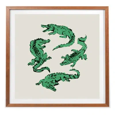 Grand Image Home Fearful Symmetry 2 By The Studio - Single Picture Frame Print In Green;tan