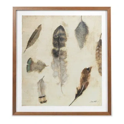 Grand Image Home Feather Heirloom 1 By Sarah Atkinson - Picture Frame Painting In Brown;tan