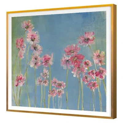 Grand Image Home Floral Sketch 2 By Maeve Harris - Single Picture Frame Print On Paper In Gold Framed
