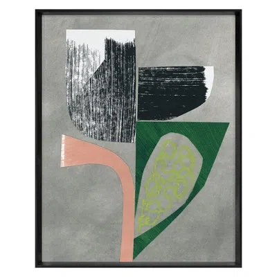 Grand Image Home Flower Collage 9 By Renee Stramel - Single Picture Frame Print In Black Framed