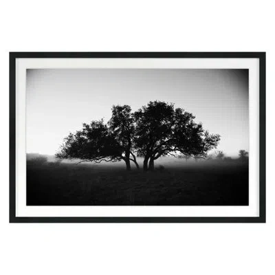 Grand Image Home Foggy Morning By Jean Cornell - Single Picture Frame Painting In Black