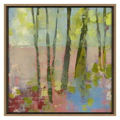 Grand Image Home Forest Meadow 1 By Maeve Harris - Single Picture Frame Print On Canvas In Gold Framed