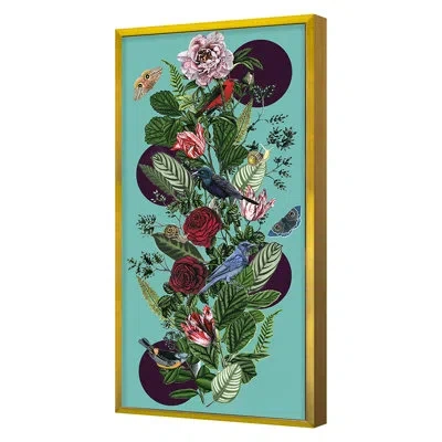 Grand Image Home Garden Gaurdians 2 By Thicket Design - Single Picture Frame Print On Paper In Blue;green;red;pink;purple