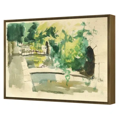 Grand Image Home Garden Terrace 5 By Pc Ngo - Single Picture Frame Print In Brown;green;beige;yellow