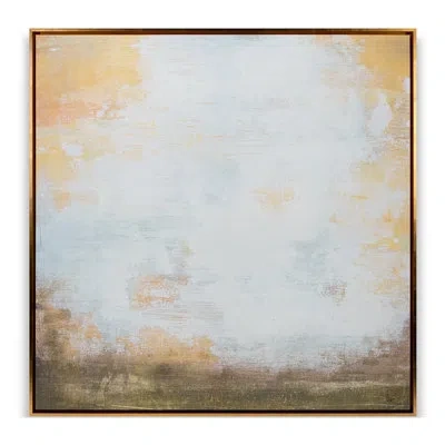 Grand Image Home Glint Ii By Maeve Harris - Floater Frame Print On Canvas In White;green;yellow;gold