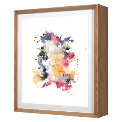 Grand Image Home Golden Flora 2 Framed On Paper By Natasha Marie Print In Red;orange. Gray