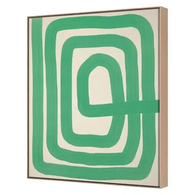 Grand Image Home " Green Lines " By Bock, Alicia In Brown