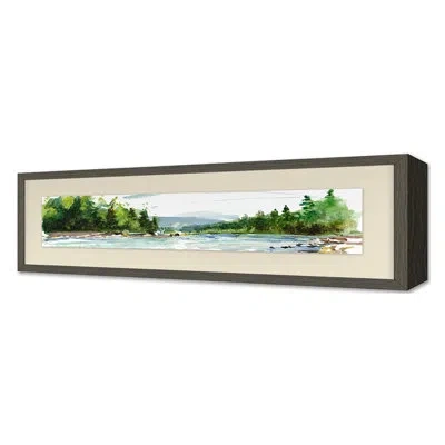 Grand Image Home Hoh River By Van Hoang - Single Picture Frame Panoramic Print In Blue;brown;green;gray