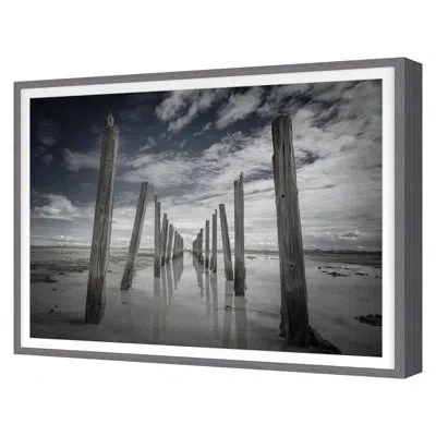 Grand Image Home Industrial Jetty 3 By Chris Dunker - Single Picture Frame Print In Gray