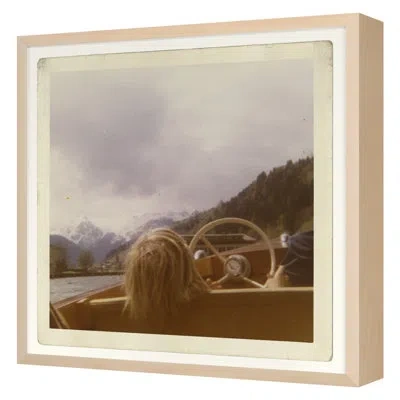 Grand Image Home Just Ride By Hope Bainbridge - Single Picture Frame Print On Paper In Blue;brown;green;orange