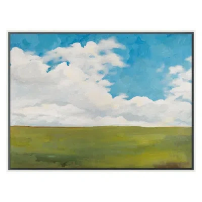 Grand Image Home Landscape 2 By Natasha Marie - Floater Frame Print On Canvas In White Framed