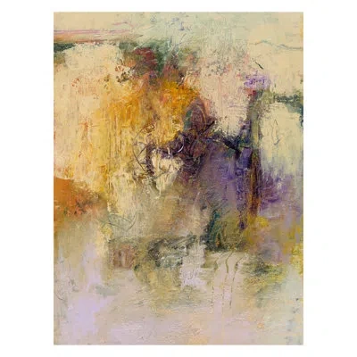 Grand Image Home Landscape Harmony By Bob Hunt - Framed Painting On Canvas In Brown;gray;beige;yellow;purple