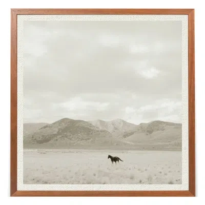 Grand Image Home Landscape With Horse By Chris Dunker - Single Picture Frame Print On Paper In Walnut Framed
