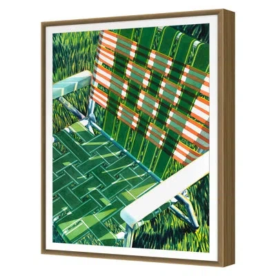 Grand Image Home " Lawn Chair " By Howe, Patrick In White;green;orange