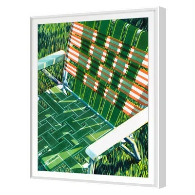 Grand Image Home " Lawn Chair " By Howe, Patrick In White;green;orange