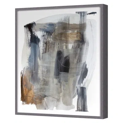 Grand Image Home Leather Bound By Hope Bainbridge - Single Picture Frame Print On Paper In Gray Framed