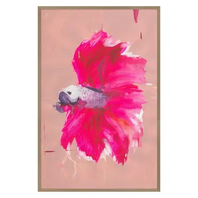 Grand Image Home Life Aquatic 14 By Pc Ngo - Single Picture Frame Print On Canvas In Gold Framed