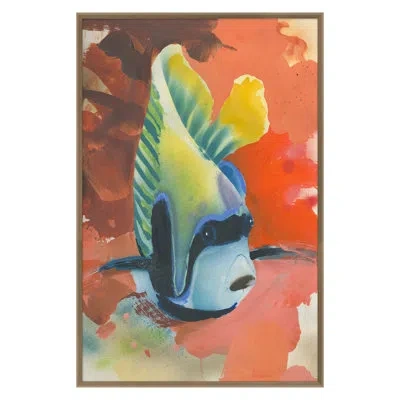 Grand Image Home Life Aquatic 3 By Pc Ngo - Single Picture Frame Print On Canvas In Gold Framed