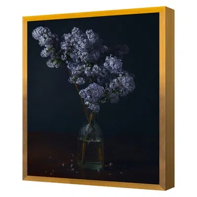 Grand Image Home Lilac I By Kate Woodman - Single Picture Frame Photograph On Canvas In Gold