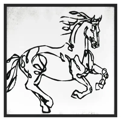 Grand Image Home Line Equine 1 By Susan Gillette - Single Picture Frame Print In Black Framed