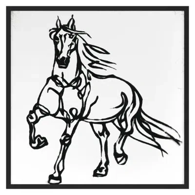 Grand Image Home Line Equine 2 By Susan Gillette - Single Picture Frame Print In Black Framed