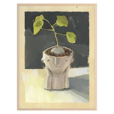 Grand Image Home Little Man By Pc Ngo - Single Picture Frame Painting On Paper In Maple