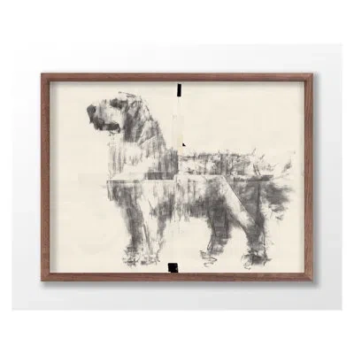 Grand Image Home Man's Best 2 By Pc Ngo - Single Picture Frame Print In Gray;tan