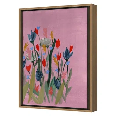 Grand Image Home Meadow 2 By Jo Stearns - Single Picture Frame Painting On Canvas In Gold