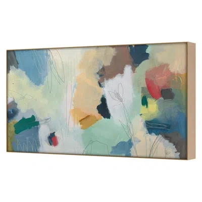 Grand Image Home Medley 3 By Kyle Goderwis - Floater Frame Print On Canvas In Maple Framed