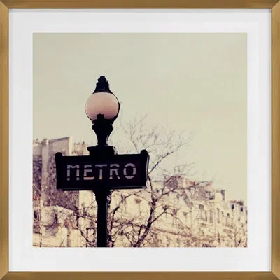 Grand Image Home Metro By Alicia Bock - Floater Frame Painting In Black;brown;white;purple