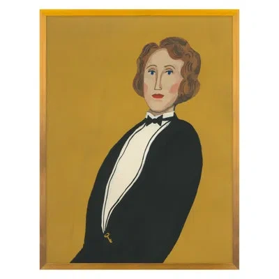 Grand Image Home Miss Bowers By Doyle Michael - Single Picture Frame Print On Canvas In Blue;black;white;yellow;orange