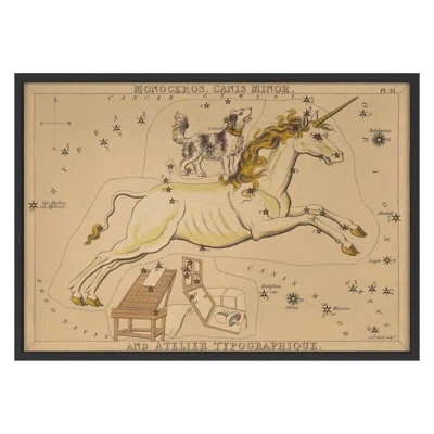 Grand Image Home Monoceros By Grand Archives - Single Picture Frame Print In Black Framed