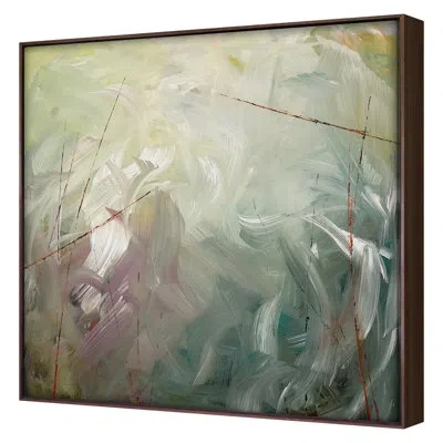 Grand Image Home Morning Bird By Lesley Frenz - Floater Frame Print On Canvas In Walnut Framed