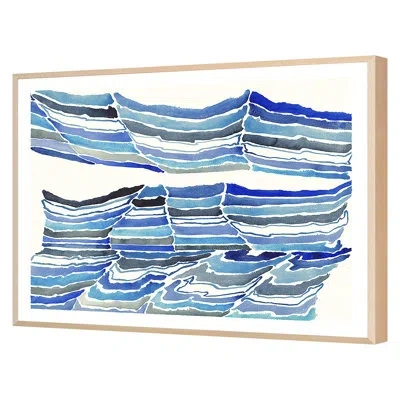 Grand Image Home My Little Brown Book Framed On Paper By Kenneth Showell Print In Blue;black;white