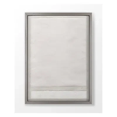 Grand Image Home Neutral Colorblock 4 By Kyle Goderwis - Floater Frame Print On Canvas In White;gray;tan