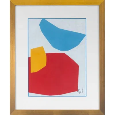 Grand Image Home Novel Form 1 By Kyle Goderwis - Picture Frame Painting On Paper In Blue;red;yellow